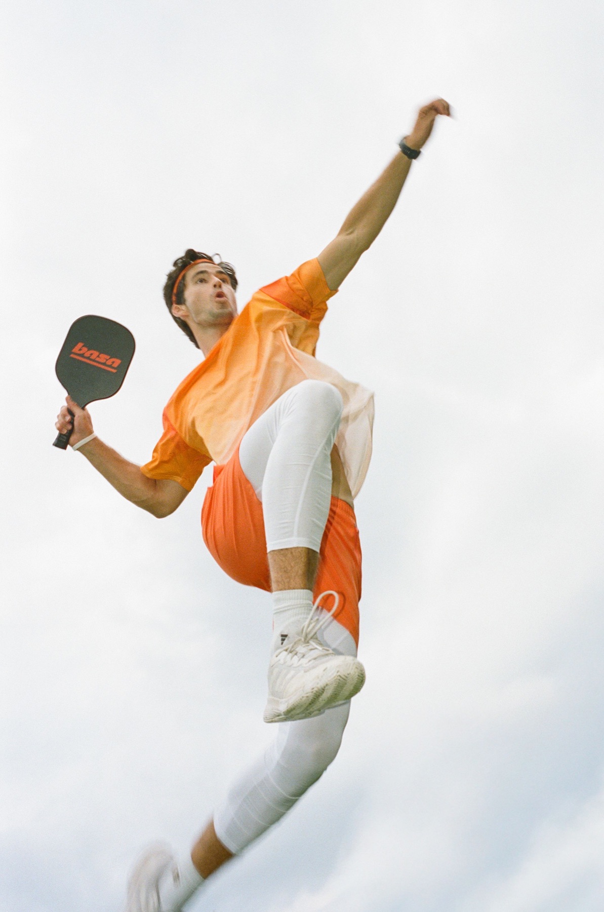 Player serving mid-air